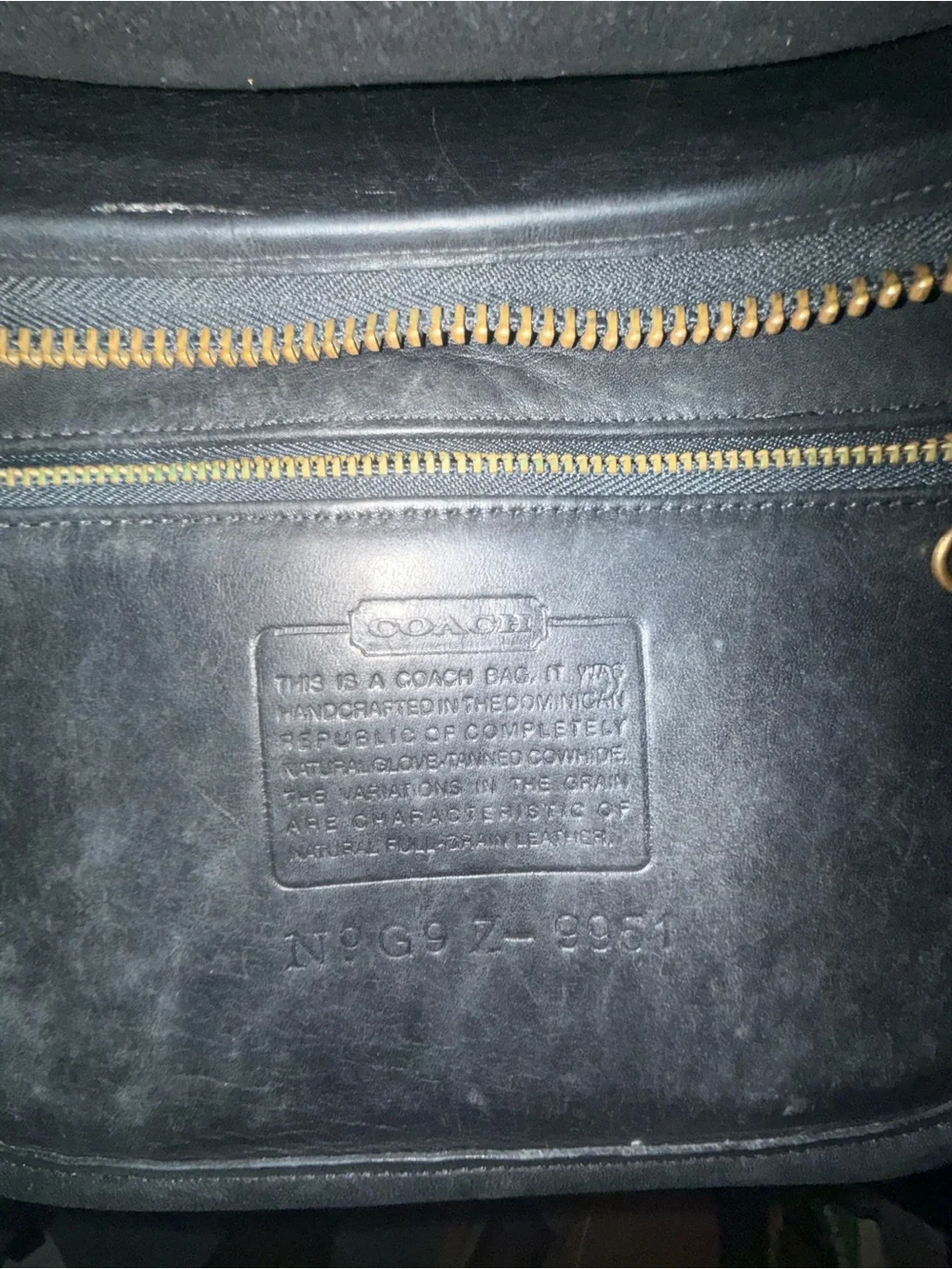 Coach sleek black